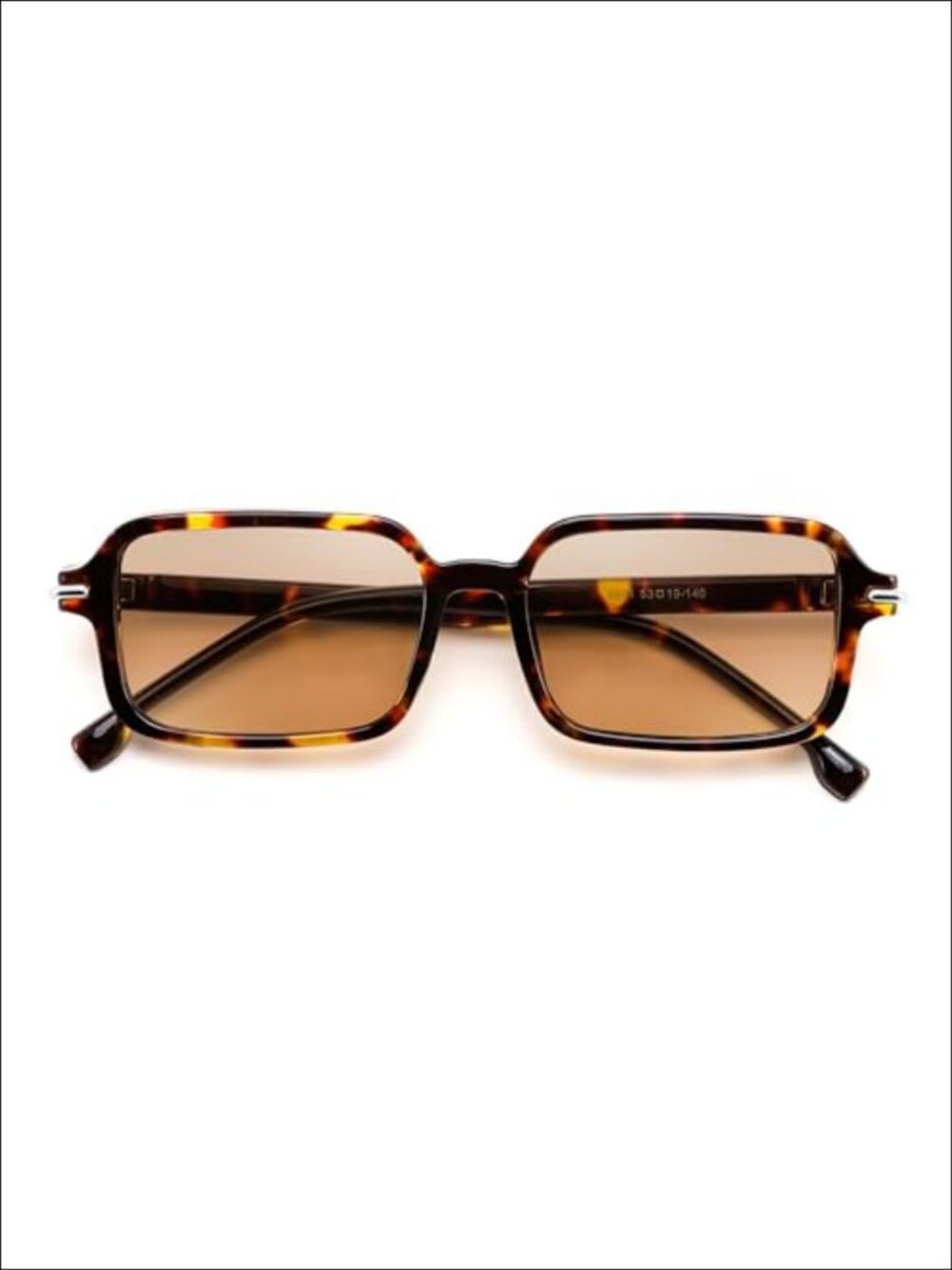 Rectangular Narrow Frame UV400 Sunglasses Retro Wrap Around Eyewear